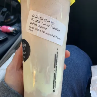 B7. Milk Tea with Tiramisu Salted Cheese