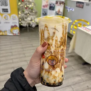 D11. Okinawa Sugar with Fresh Milk Boba