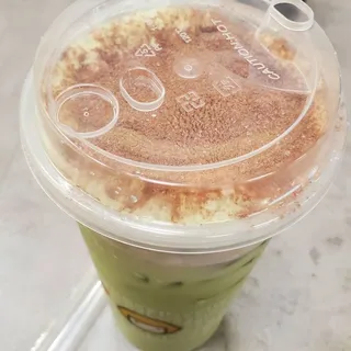 A7. Matcha Latte w/ Tiramisu Salted Cheese
