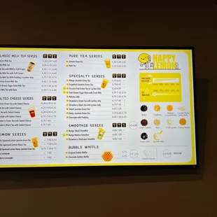 Menu as of Nov 2022