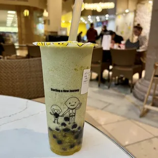 Mango Matcha $6.5 ~ one of the top sellers here ... Good!