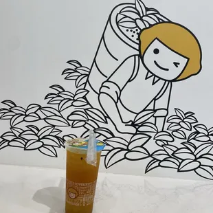 Fresh Passionfruit Mango Green Tea w/aloe &amp; 25% sugar