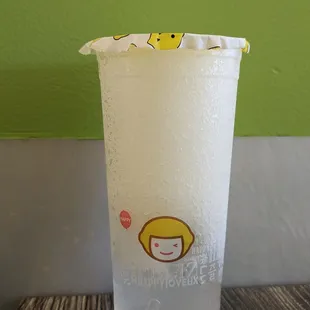 Lemon slushy with lychee jello (comes with it)