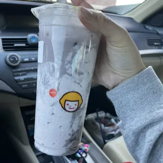 D6 Ube Milk Tea with Taro Puff Cream and Boba - Cold (Large)