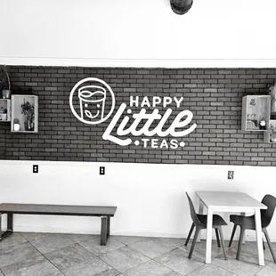 Interior seating area of Happy Little Teas