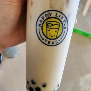 honey milk tea w boba