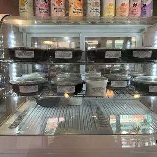 a display case of ice cream