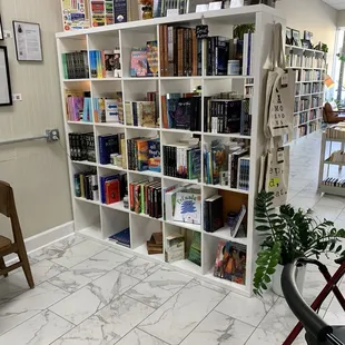 Part of the book shelves.