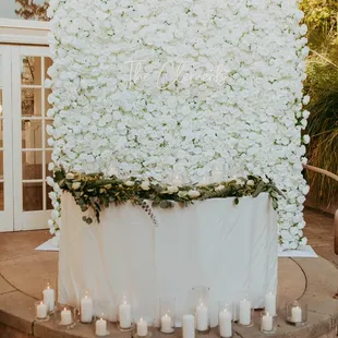 White Flower Wall Rental