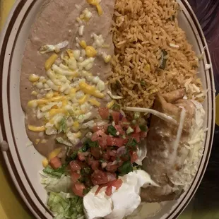 Ground beef Chimichanga