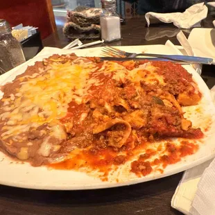 It's supposed to be an enchilada and a tamale