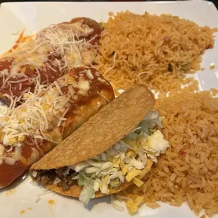 Choose 3.  Chile Relleno, taco, burrito