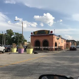 outside