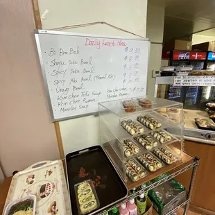 a variety of food items