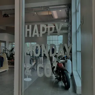 Upon entering coffee shop. Lots of signage to welcome you in.