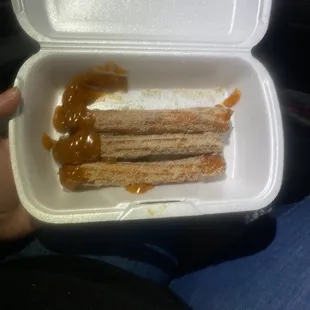 Carmel filled churros