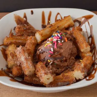 Churro with Ice Cream