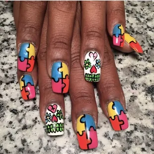 Gel colors with hand design