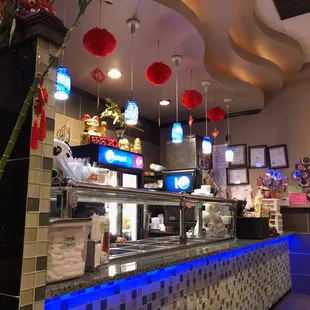 The ordering counter which is where the express lunch is