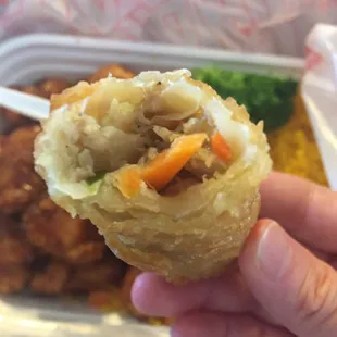 Inside of the egg roll