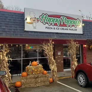 the front of the restaurant