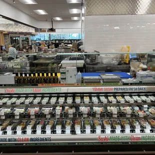 a display of sushi