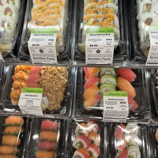 a variety of sushi