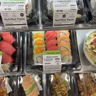 a variety of sushi