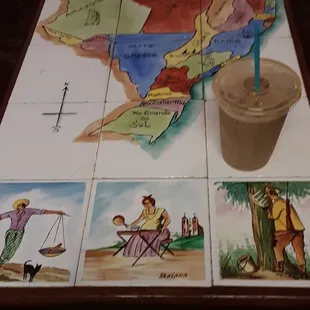 Iced Latte on a cool table