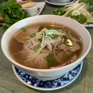 Rare Steak Beef and Brisket Pho