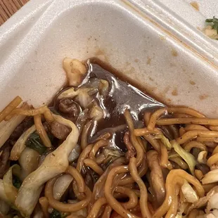 Yakisoba that&apos;s almost soup like