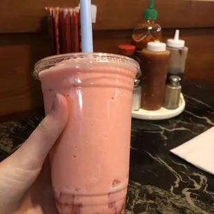 Watermelon boba drink!!