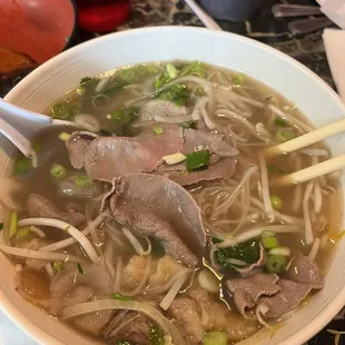 Steak and Tendon Pho Large