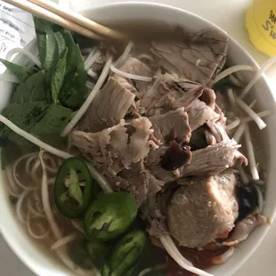 Brisket and Meat Balls Noodle Soup