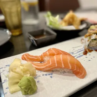 Sake nigiri - nice sized fish
