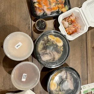 Ramen and sushi takeout!