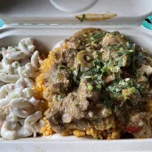 Pastele stew with gandule rice was fire