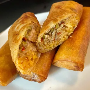 Pastele stew stuffed lumpia