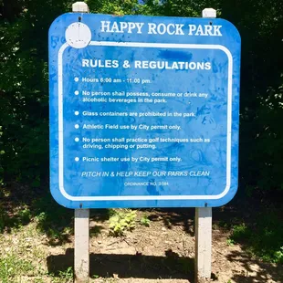 Park rules &amp; regulations.  05/29/2017