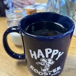 Great coffee with real half n half.