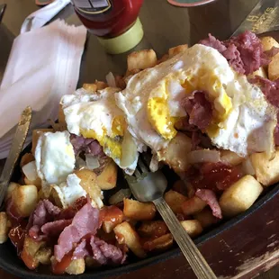 Eggs were over cooked on hash