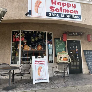 the front of the restaurant