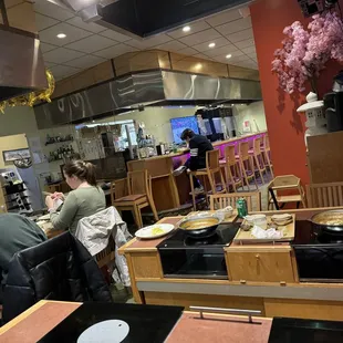 interior, sushi and sashimi