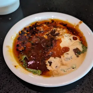 a plate of food on a table