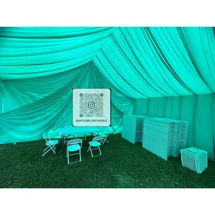 Little Mermaid Theme draping, great combo with kids tables and chairs
