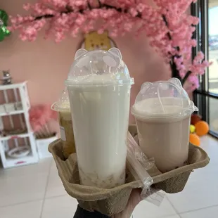 Boba drinks large and medium