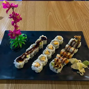 20. Eel Avocado Roll 23. Spicy Scallop Roll 9. Spider Roll