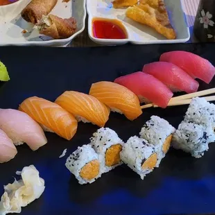 sushi, food, sashimi, sushi and sashimi