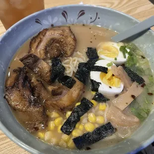Spicy pork belly ramen.