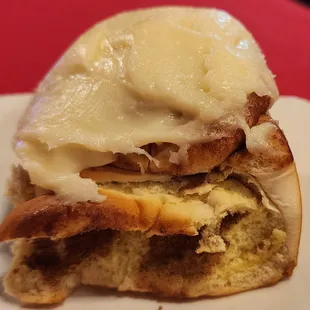 a close up of a sandwich